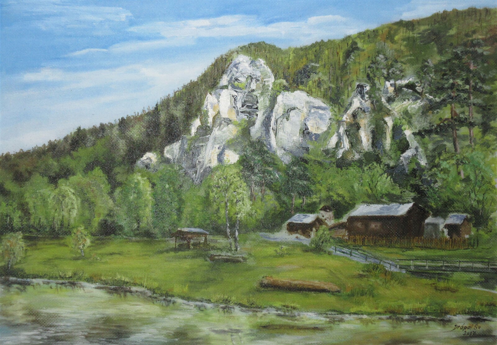 Svatopluk Drápal: Jihlavka pod Templštýnem, 45 × 63 cm