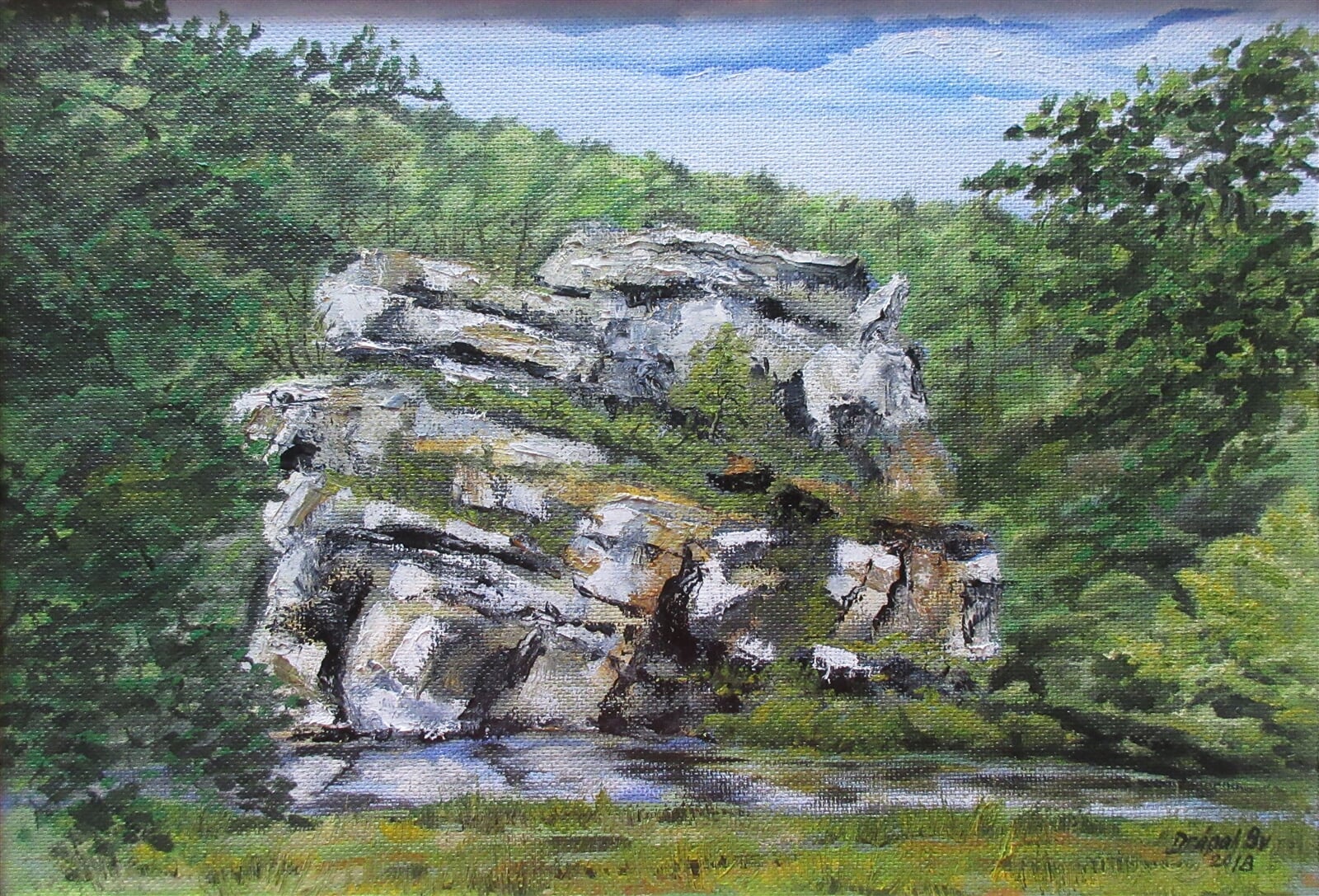 Svatopluk Drápal: Jihlavka u Víra, 35 × 50 cm