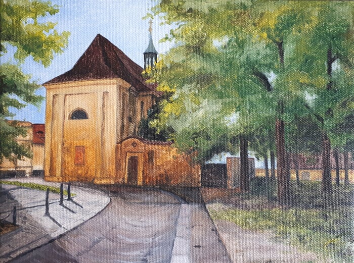Románský farní kostel sv. Kosmy a Damiána v Podskalí