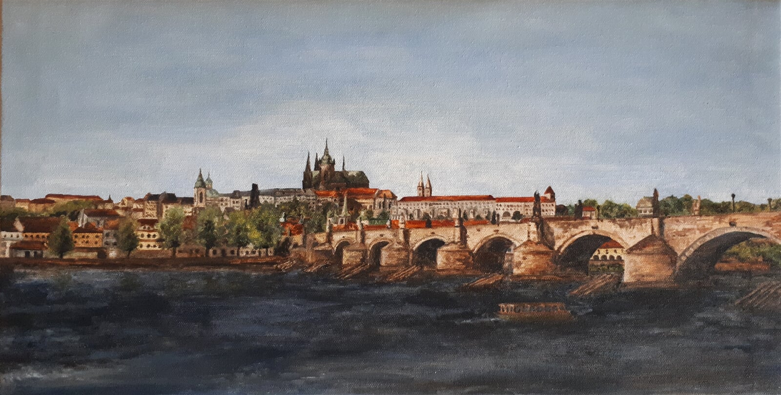 Jakub Neumann: Hradčany, 24,5x49,5
