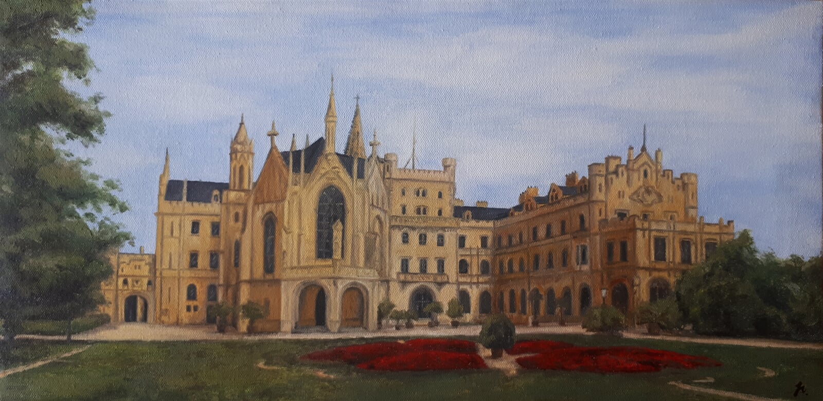 Jakub Neumann: Lednický zámek, 24,8x50,5
