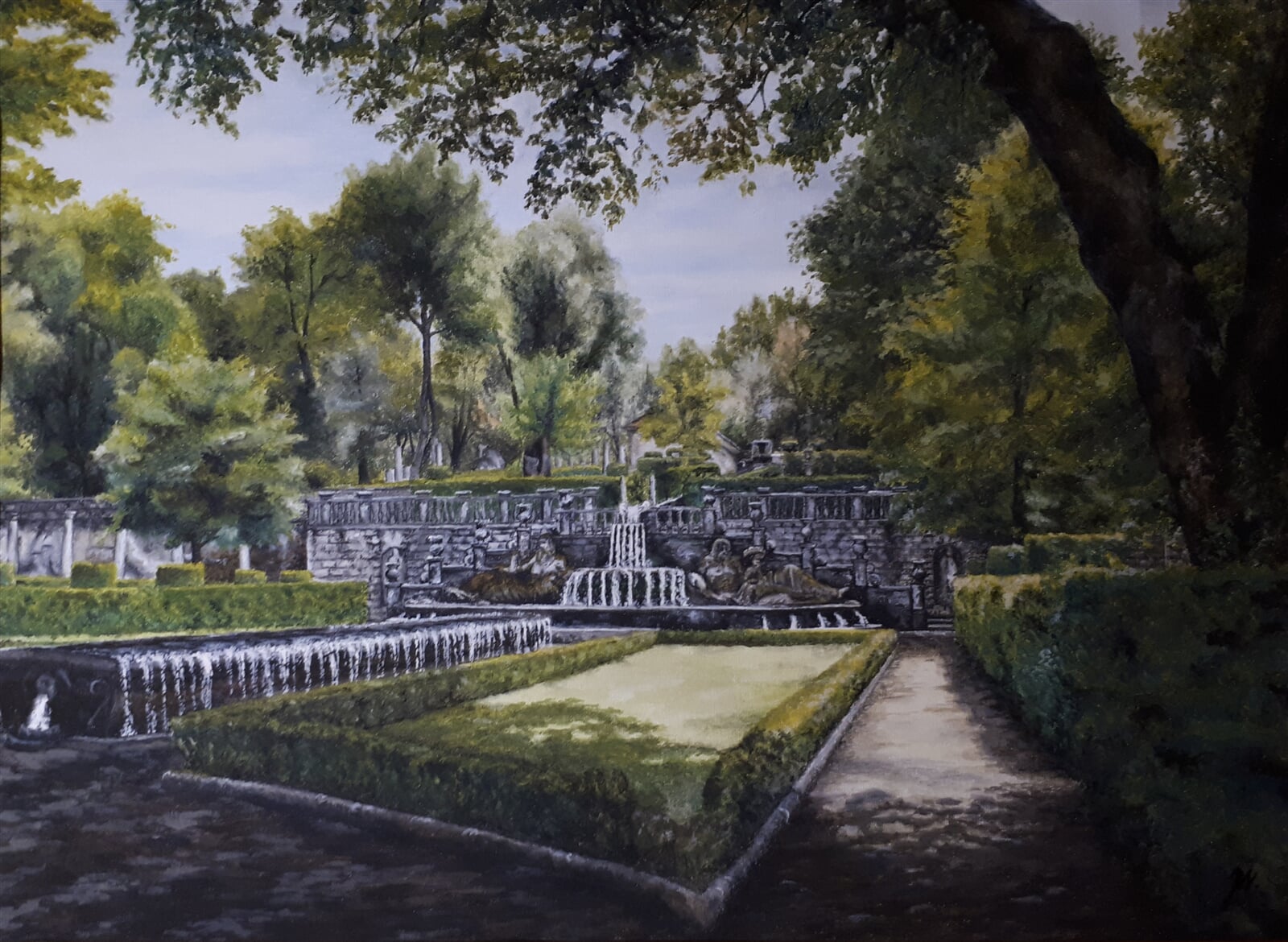 Jakub Neumann: Villa Lante, 45 × 60 cm