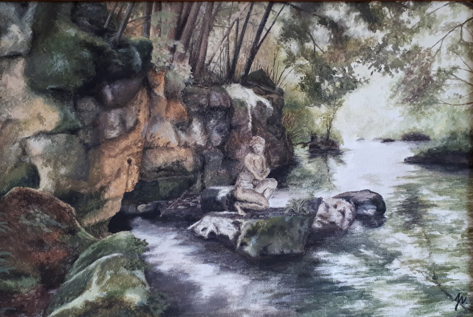 Jakub Neumann: Palazzo Reale, Caserta, Bagno di Venere, 30 × 45 cm