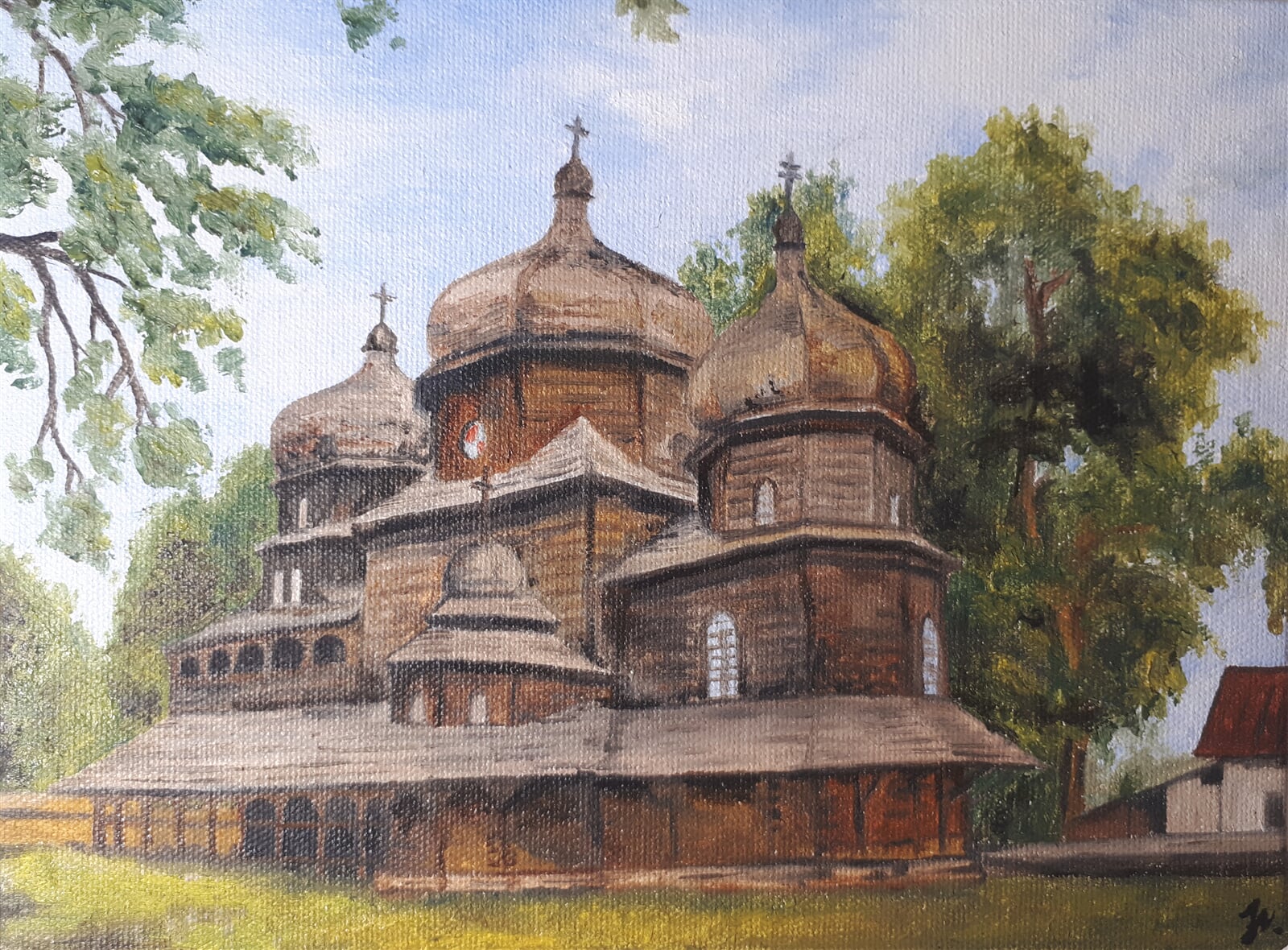 Jakub Neumann: Cerkev svatého Jiří v obci Drohobyč, 17 × 24 cm