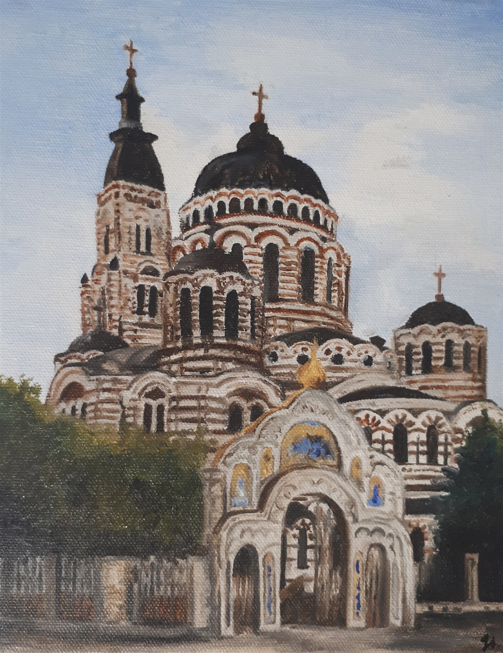 Jakub Neumann: Katedrála Zvěstování Panně Marii v Charkově, 24 × 17 cm