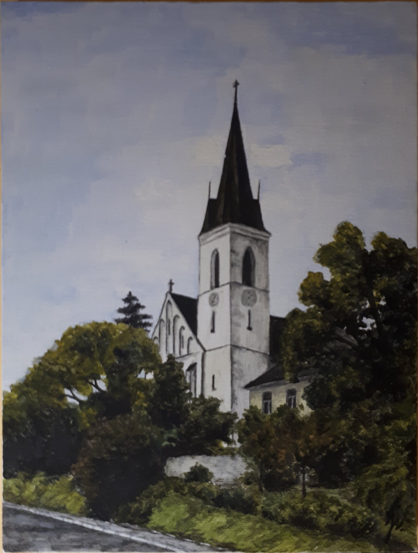 Jakub Neumann: Kostel sv. Jakuba Staršího ve Stodůlkách, 24 × 17 cm