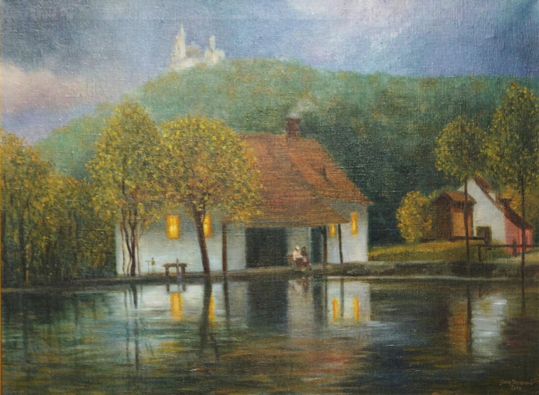 Boskovice Dvořáčkův mlýn, olej na plátně, 80 x 60 cm