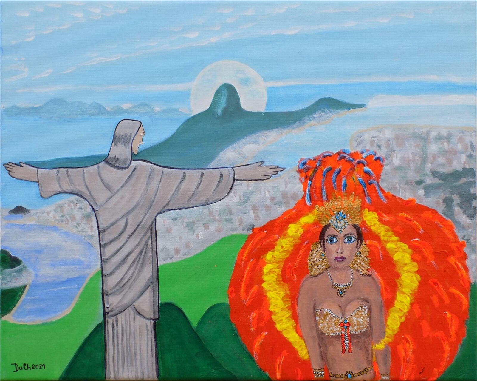 Dušan Chaloupka: Rio a karneval, 40 × 50 cm