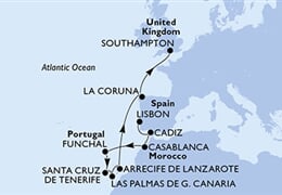 MSC Virtuosa - Portugalsko, Španělsko, Maroko, Velká Británie (z Lisabonu)