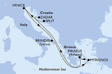 MSC Armonia - Chorvatsko, Itálie, Řecko (Split)