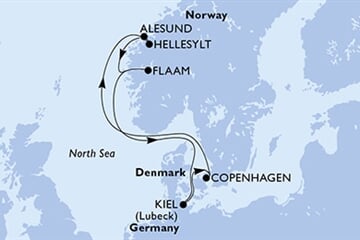 MSC Euribia - Německo, Dánsko, Norsko (z Kielu)
