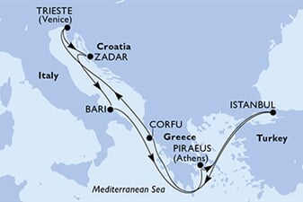 MSC Fantasia - Turecko, Řecko, Itálie, Chorvatsko (Istanbul)