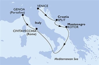 MSC Lirica - Itálie, Chorvatsko