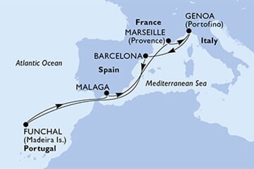 MSC Magnifica - Portugalsko, Španělsko, Francie, Itálie