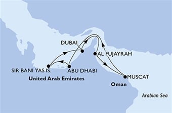 MSC Opera - Arabské emiráty, Omán (z Dubaje)