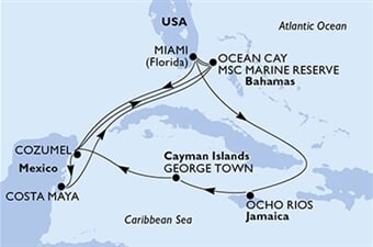 MSC Seascape - USA, Mexiko, Bahamy, Jamajka, Kajmanské o. (z Miami)