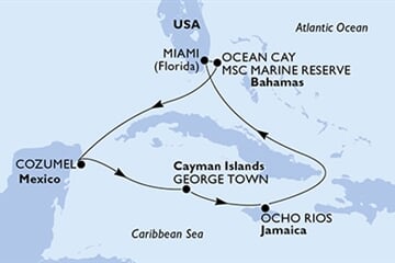 MSC Seascape - USA, Bahamy, Mexiko, Kajmanské o., Jamajka (z Miami)