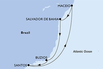 MSC Seashore - Brazílie (Santos)