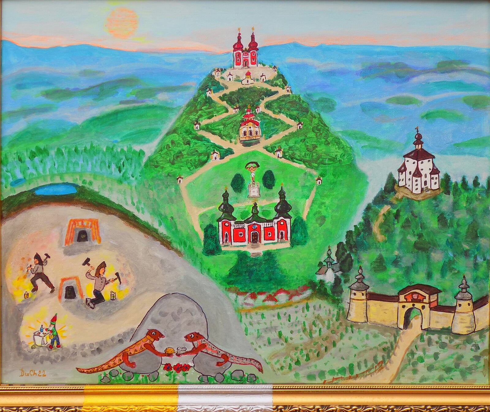 DUŠAN CHALOUPKA: BANSKOŠTIAVNICKÉ POVĚSTI, 40 × 50 cm