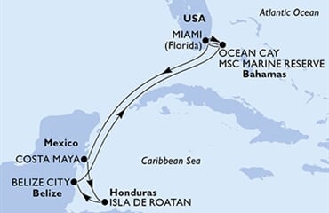MSC Divina - USA, Bahamy, Mexiko, Honduras, Belize (z Miami)