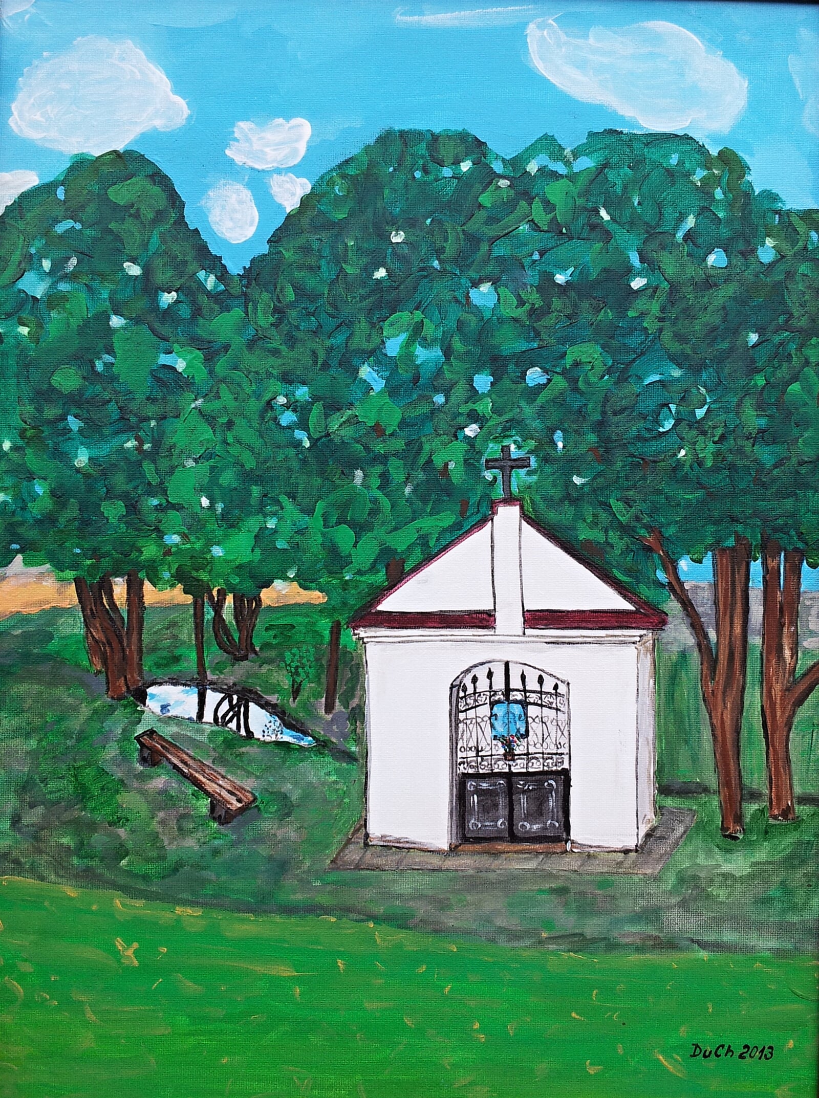 DUŠAN CHALOUPKA: KAPLIČKA SVATÉ OTYLKY, 40 × 30 cm