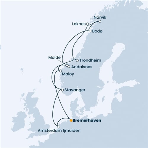 Trasa plavby CFA-BRV14048