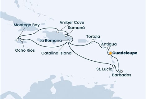 Costa Pacifica - Nizozemské Antily, Panenské o. (britské), Dominikán.rep., Jamajka (Pointe-a-Pitre)