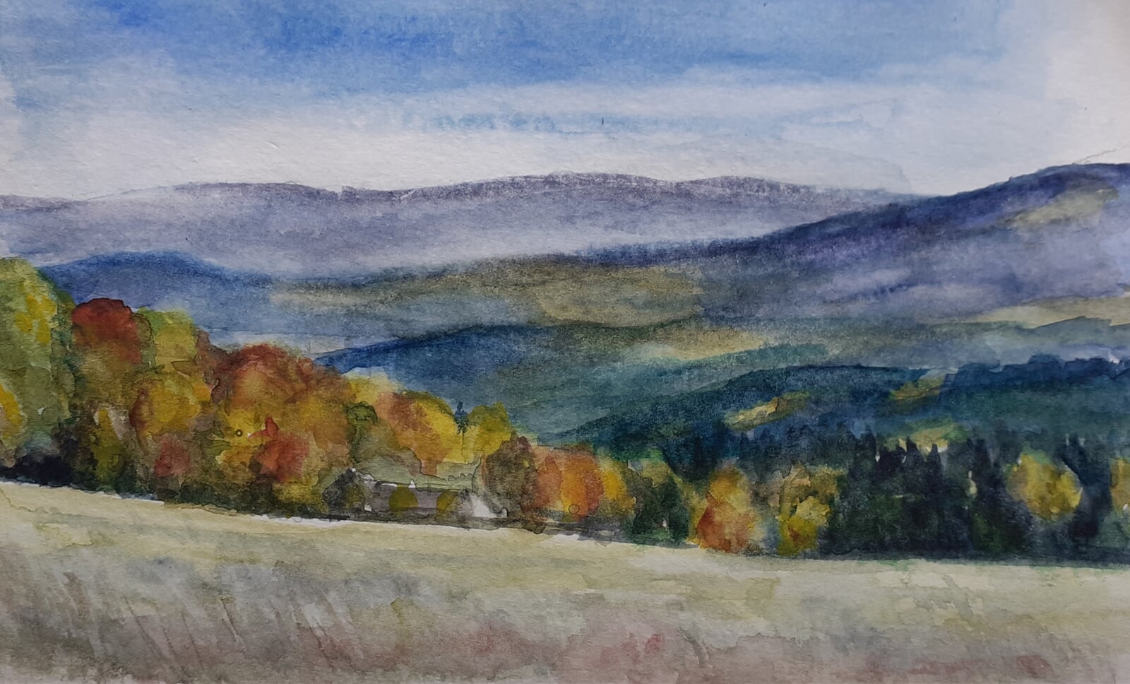 Jiří Koptík: Podzim na Velkém Babylonu, 21 × 30 cm