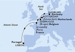 MSC Virtuosa - Německo, Belgie, Nizozemí, Francie, Portugalsko (Hamburk)
