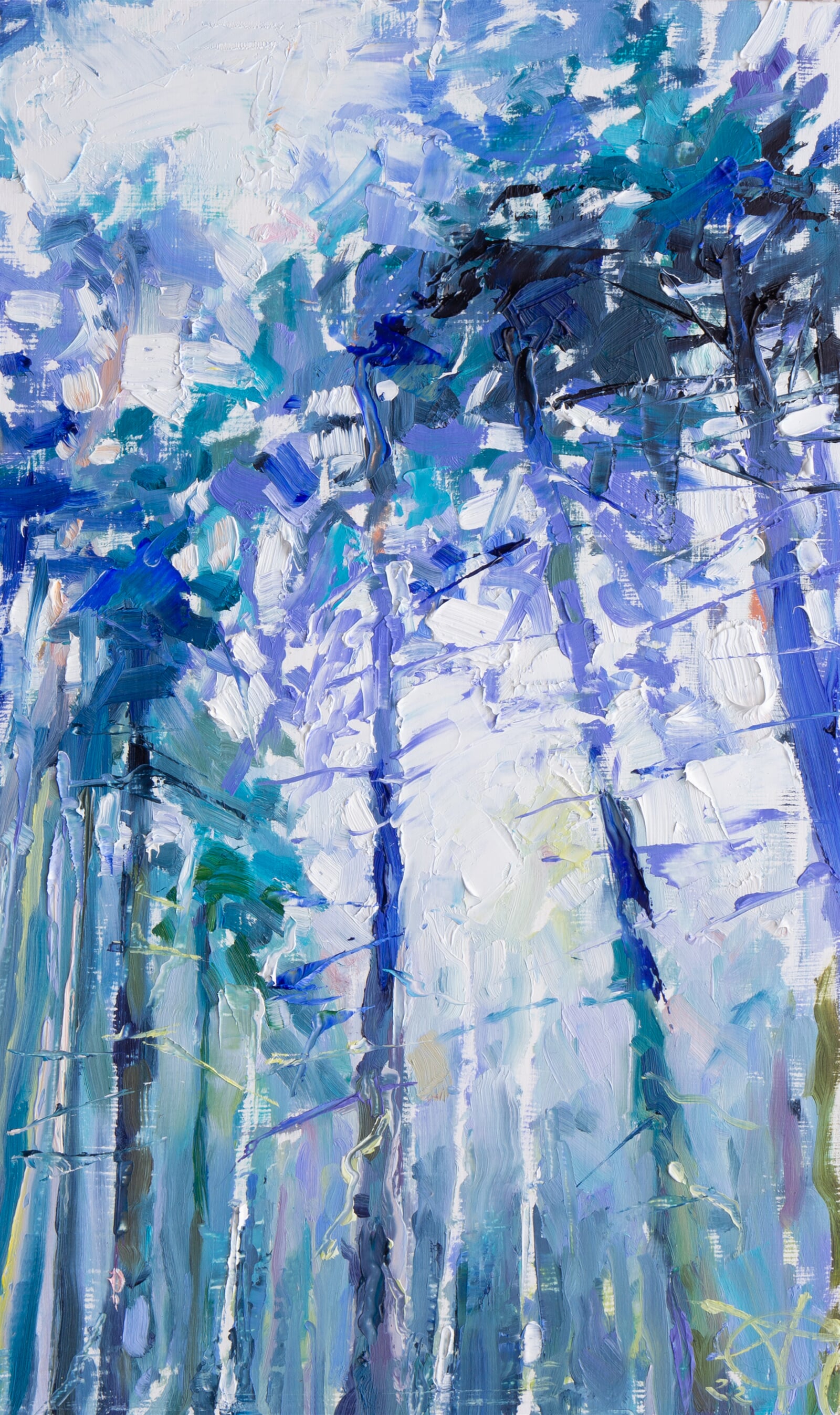 Adéla Topolová: Stromy z mlhy, 18 × 30 cm