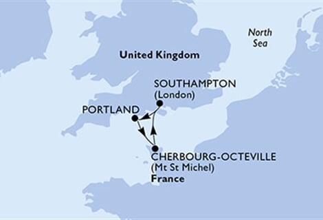 MSC Virtuosa - Velká Británie, Francie (ze Southamptonu)