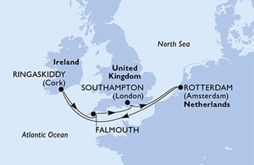 MSC Virtuosa - Velká Británie, Nizozemí, Irsko (ze Southamptonu)