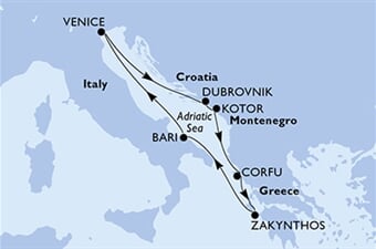 MSC Lirica - Itálie, Chorvatsko, Řecko (Bari)