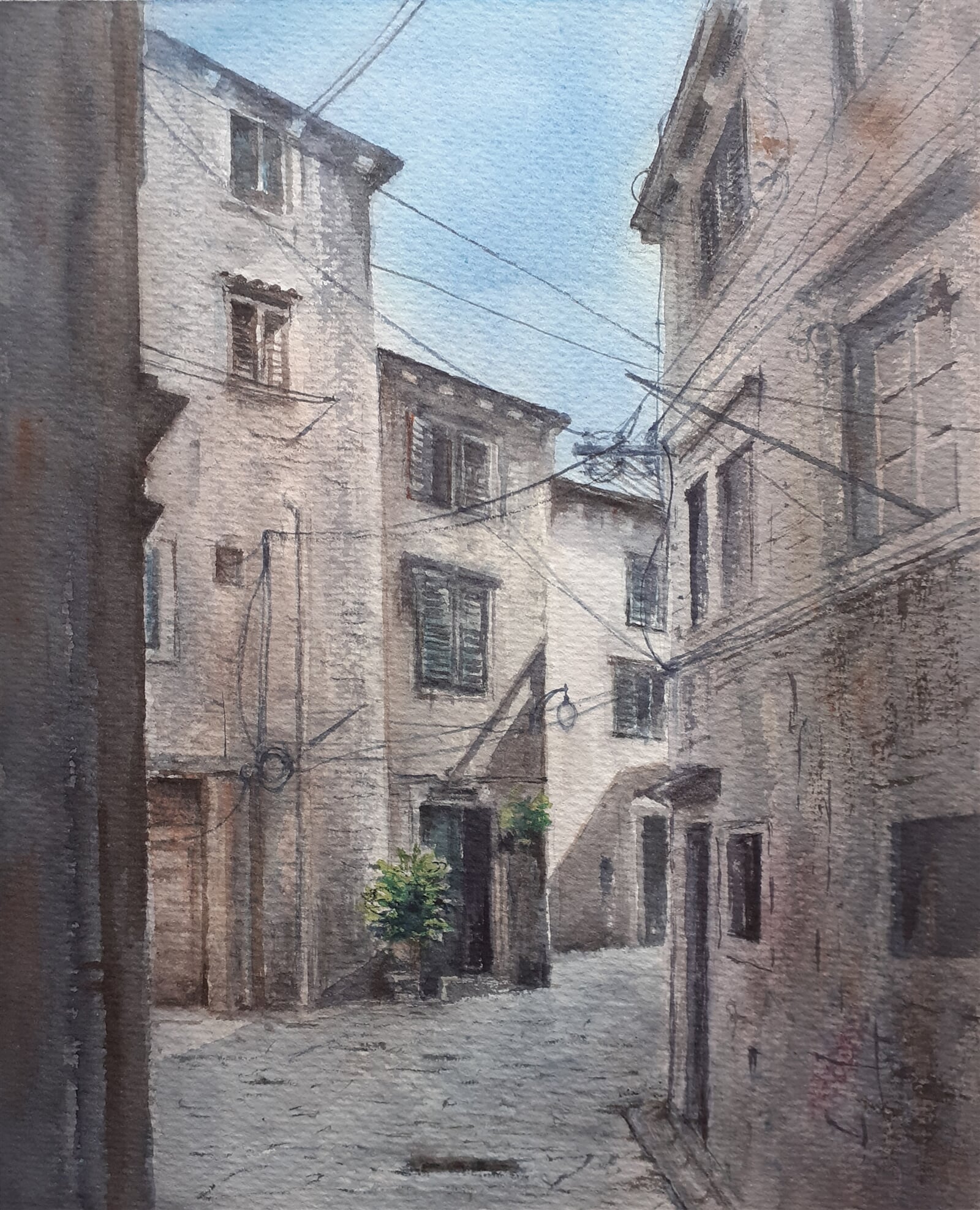Jiří Koptík : Šibenik, Chorvatsko, 40 × 30 cm