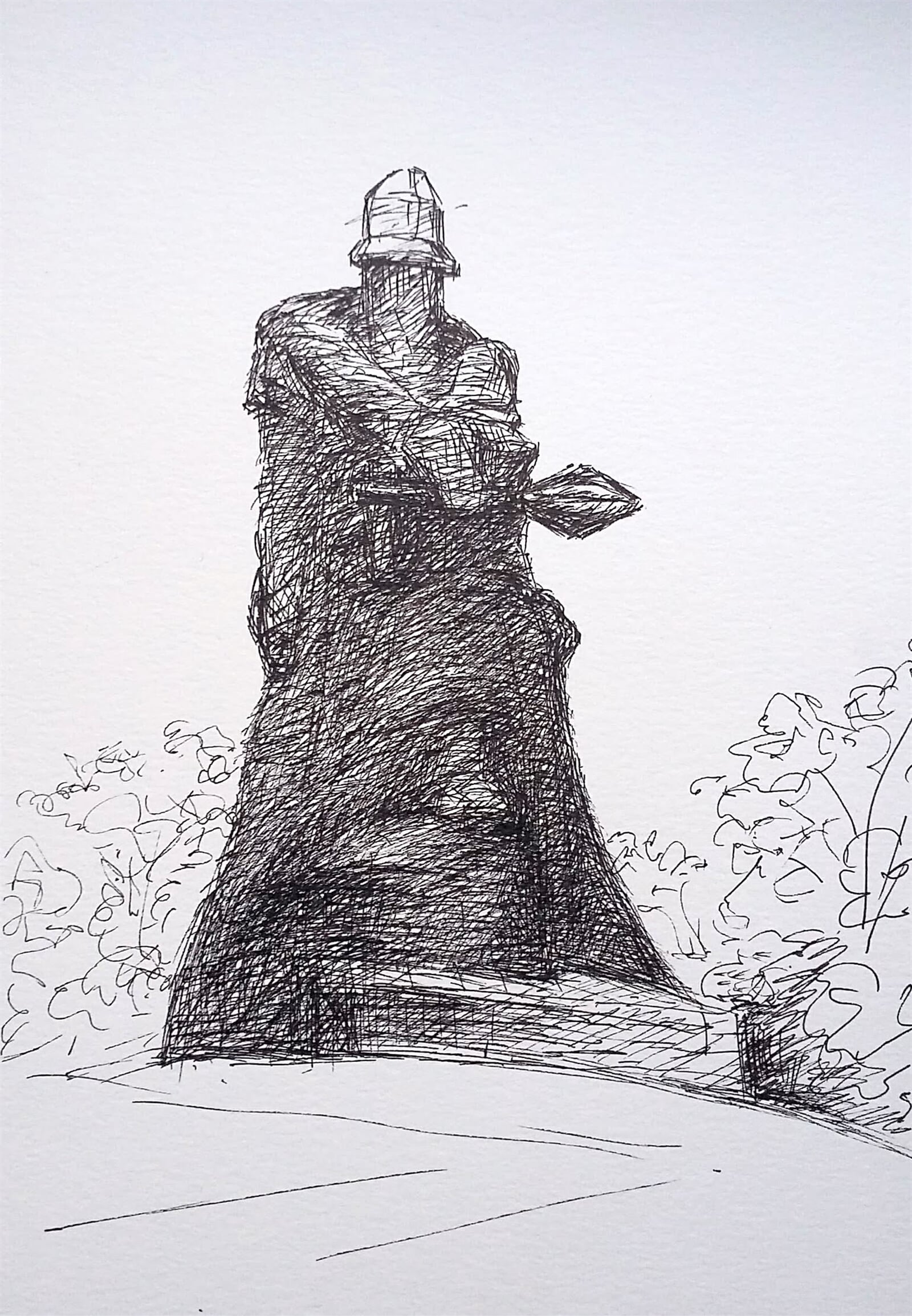 Jiří Koptík : Pomník Jana Žižky u Sudoměře, 30 × 21 cm