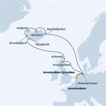 Trasa plavby CFA-AMS14034