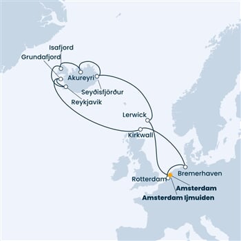 Trasa plavby CFA-AMS14035