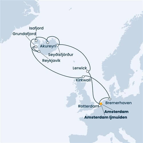 Trasa plavby CFA-AMS14035