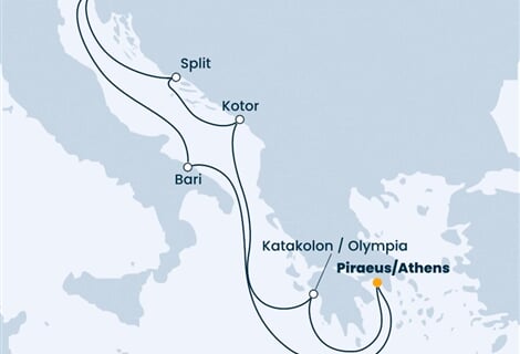 Costa Deliziosa - Řecko, Itálie, Chorvatsko, Černá Hora (z Pirea)