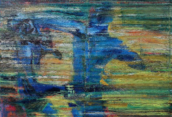 mma serie (j.d. procházka x d. reyes)   akryl, olej, plátno, 190 x 130 cm, 2022