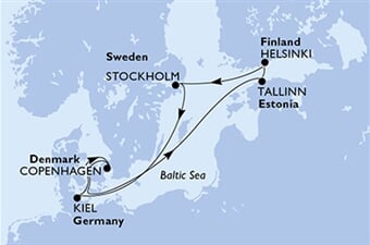 MSC Fantasia - Německo, Dánsko, Estonsko, Finsko, Švédsko (z Kielu)