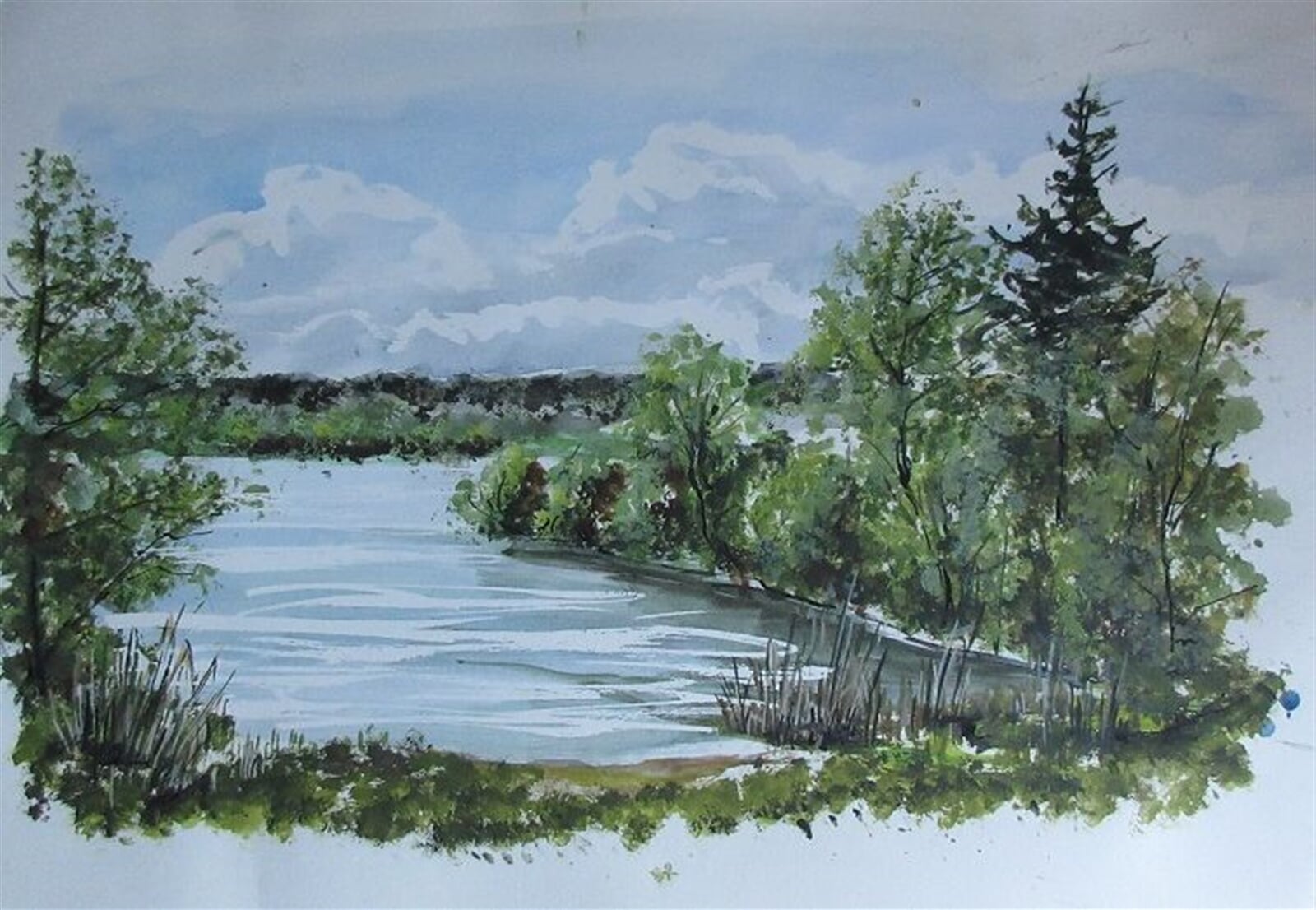 Svatopluk Drápal: Třeboňský rybník Svět 1, 24 × 32 cm