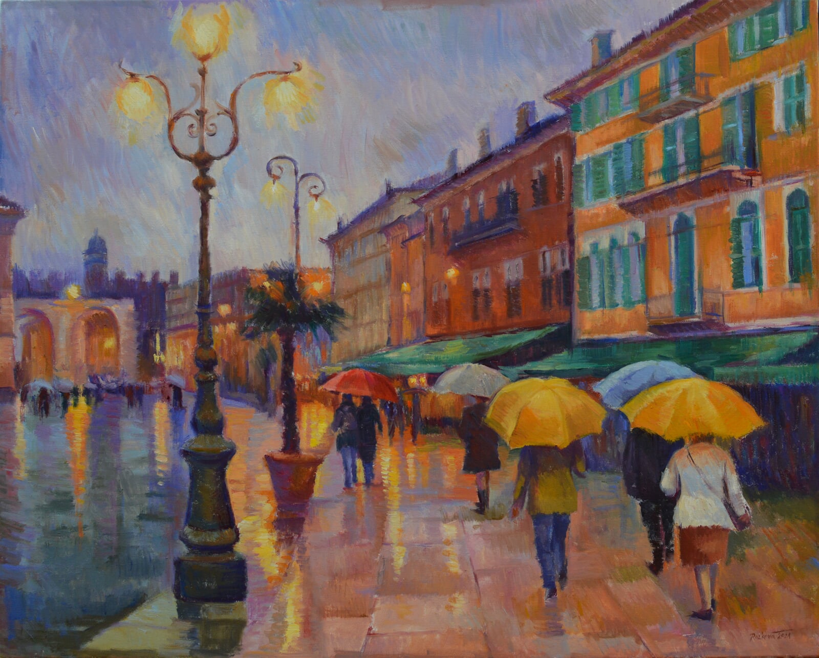 Jana Rozková: Motiv z Verony, 80 × 100 cm
