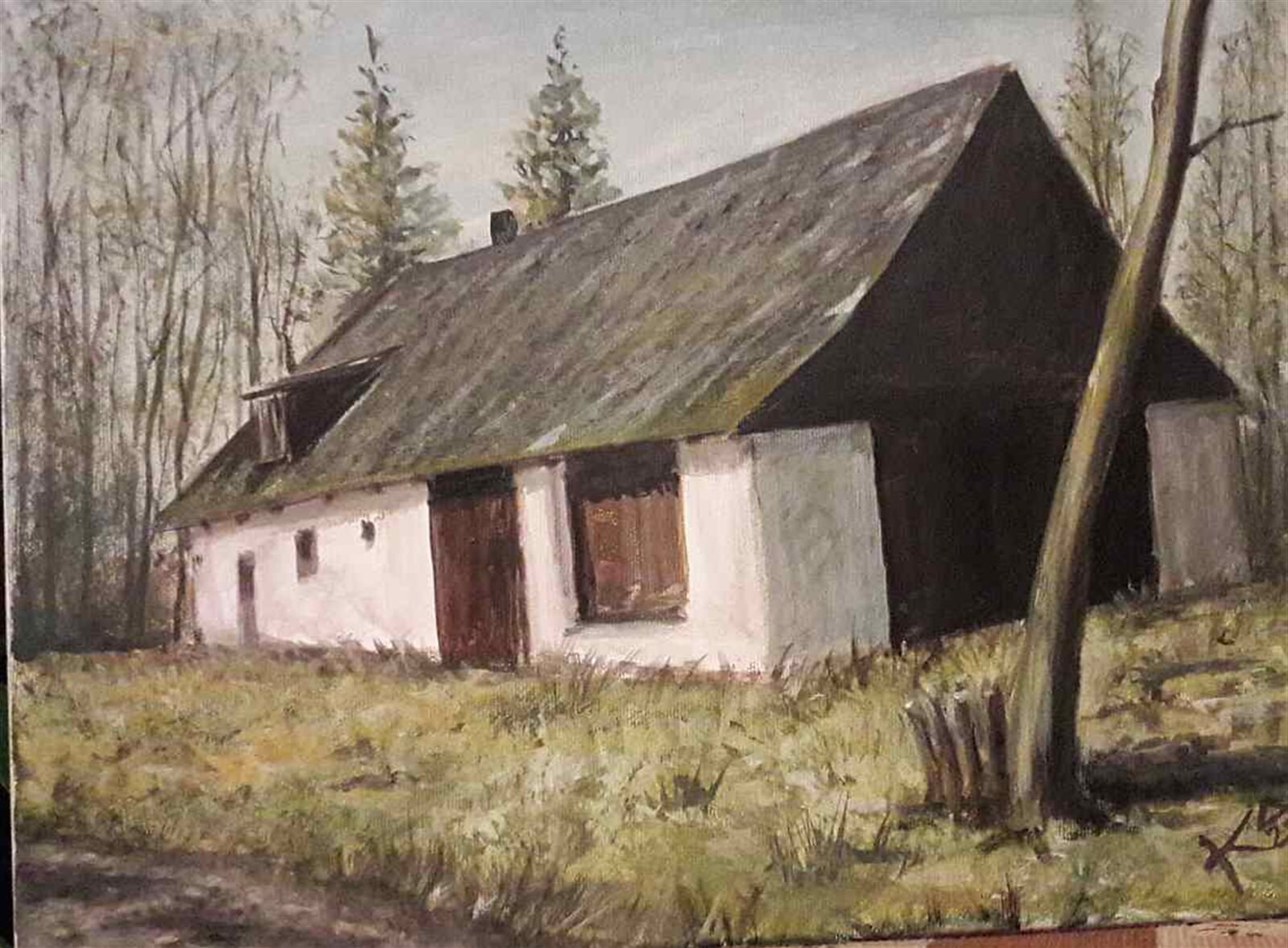 Josef Kubát: Černoleská chaloupka, 20 × 30 cm