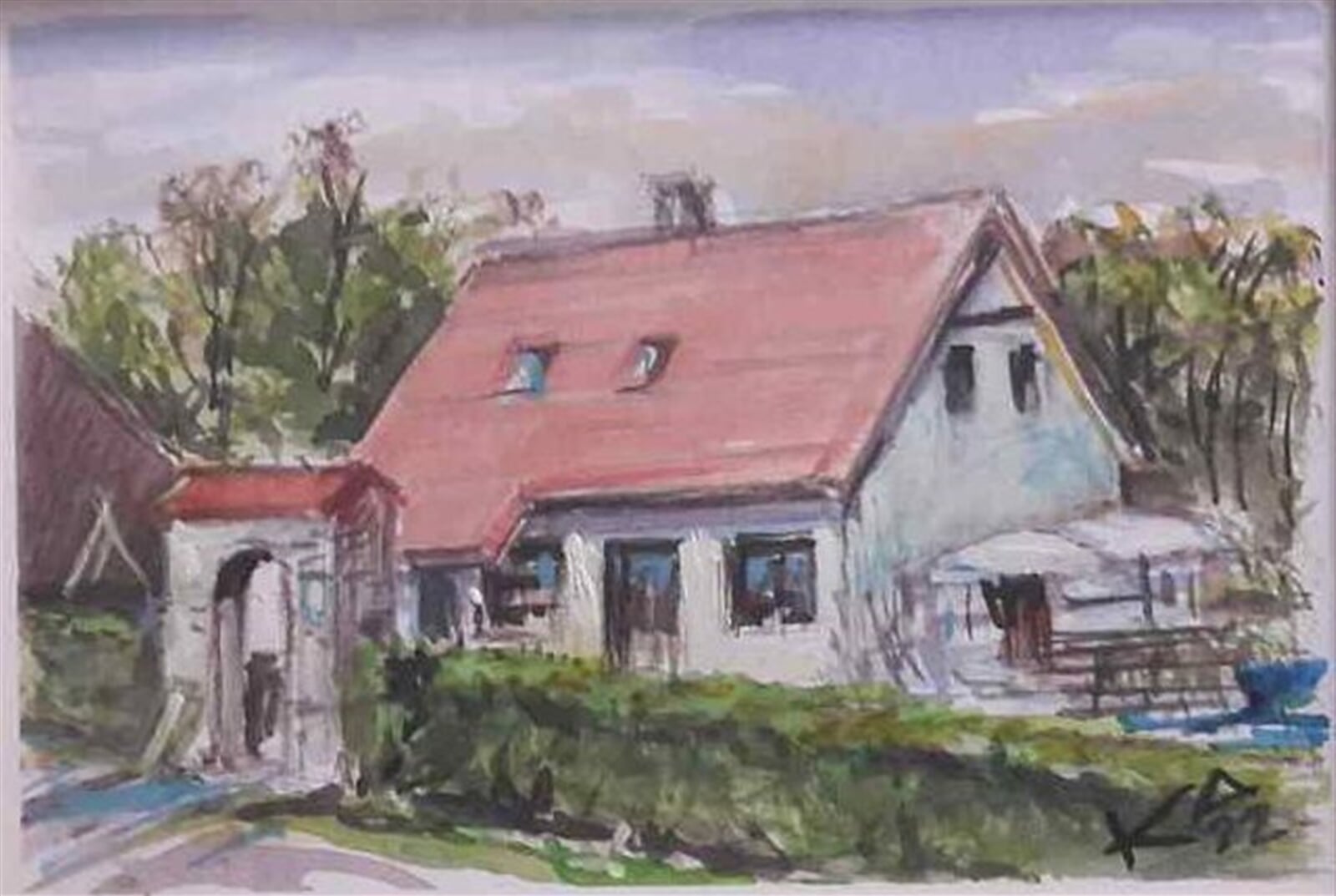 Josef Kubát: Pelestrovská hospůdka kdysi, 15 × 21 cm