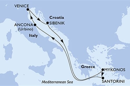 MSC Armonia - Itálie, Chorvatsko, Řecko (Ancona)