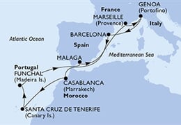 MSC Divina - Portugalsko, Španělsko, Francie, Itálie, Maroko (Funchal)