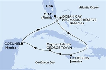 MSC Divina - USA, Jamajka, Kajmanské o., Mexiko, Bahamy (z Miami)