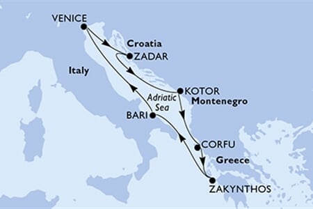 MSC Lirica - Itálie, Chorvatsko, Řecko