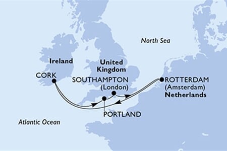 MSC Virtuosa - Velká Británie, Nizozemí, Irsko (ze Southamptonu)